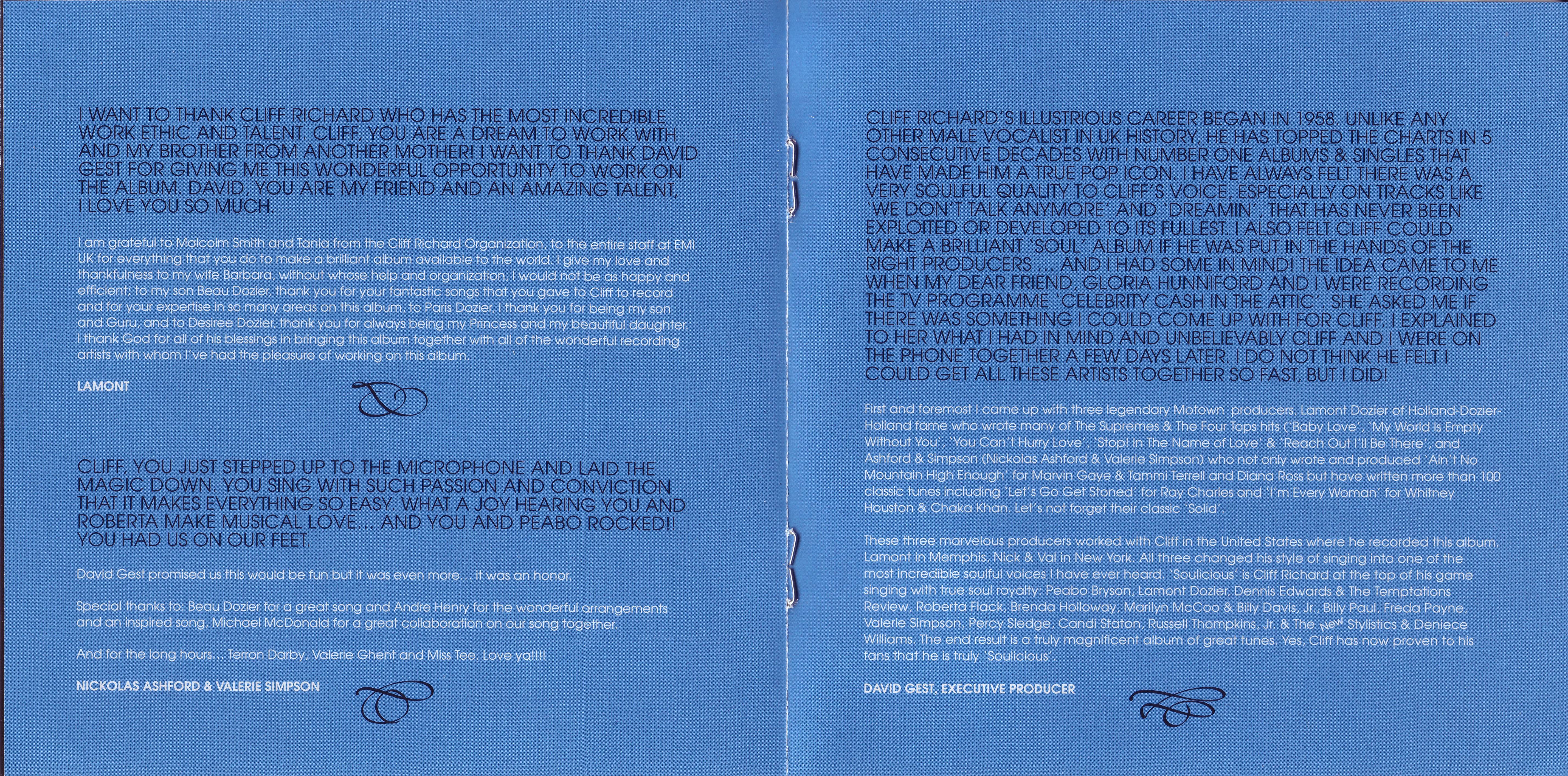 Cliff Richard Soulicious : Booklet 3